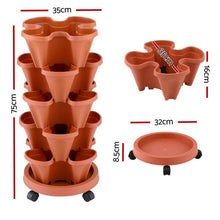 Green Fingers 5-Pot Stackable Planter | Brick Red