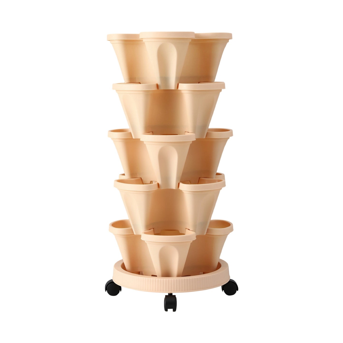 Green Fingers 5-Pot Stackable Planter | Beige