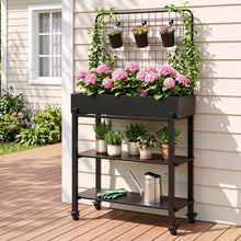 Green Fingers mobile raised garden bed with trellis, 90 x 30 x 160cm