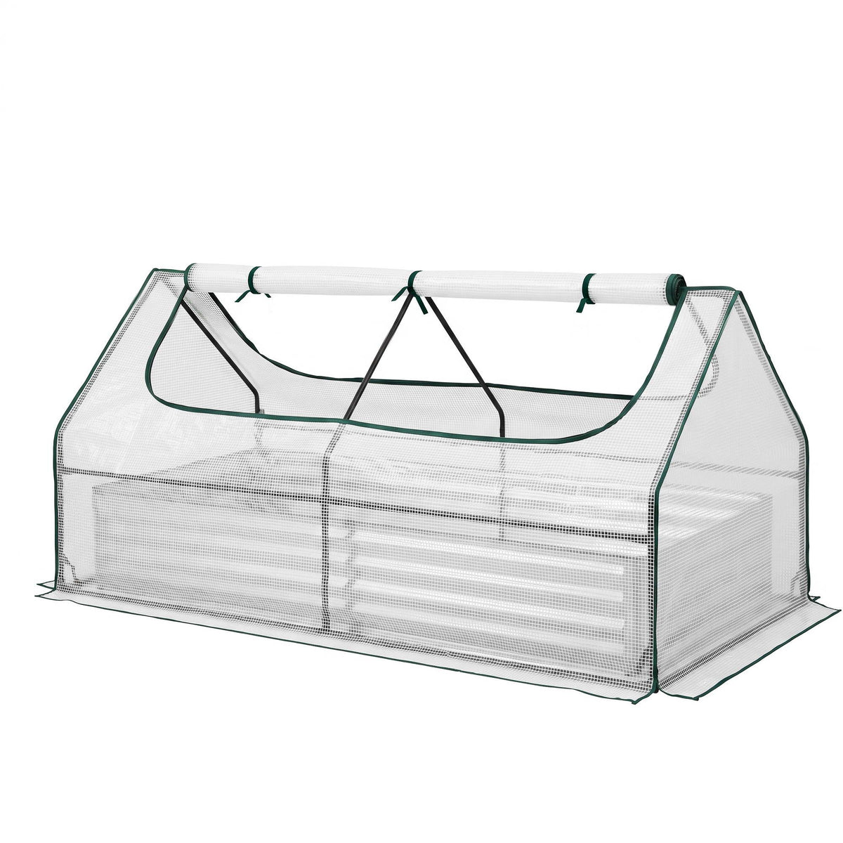 Green Fingers 3 in 1 Raised Garden Bed with Greenhouse Galvanised Planter Box Kit