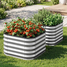 Green Fingers galvanised raised garden bed, 60 x 60 x 45cm, 2 pack