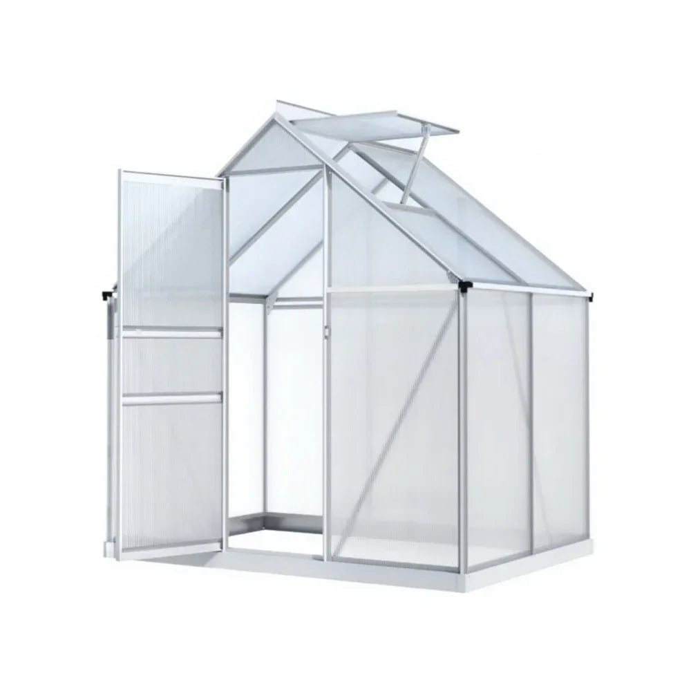 Green Fingers Greenhouse Aluminium Polycarbonate Premium Garden Storage Shed 1.3Mx1.9Mx2.0M - Stacks Warehouse