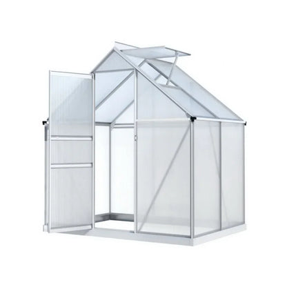 Green Fingers Greenhouse Aluminium Polycarbonate Premium Garden Storage Shed 1.3Mx1.9Mx2.0M - Stacks Warehouse
