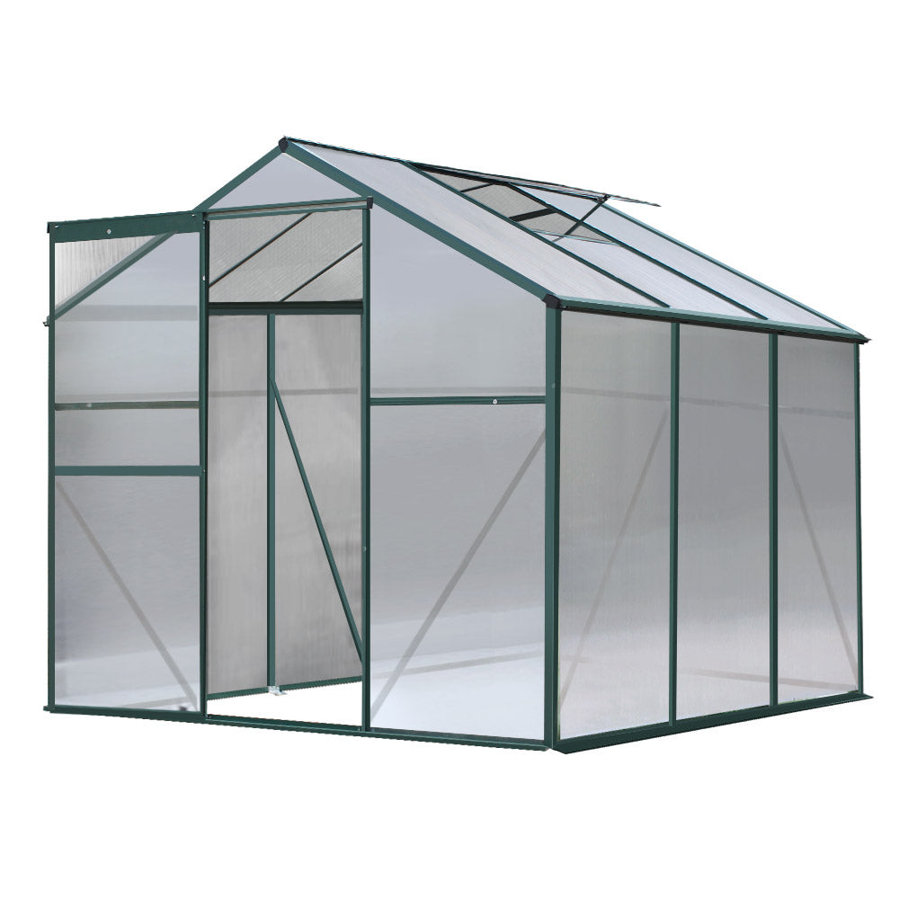 Green Fingers aluminium greenhouse 1.9 x 1.9 x 1.84m, Stacks Warehouse AU
