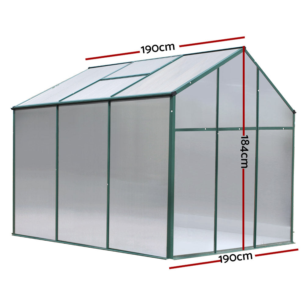 Green Fingers greenhouse, 4mm twin-wall polycarbonate panels