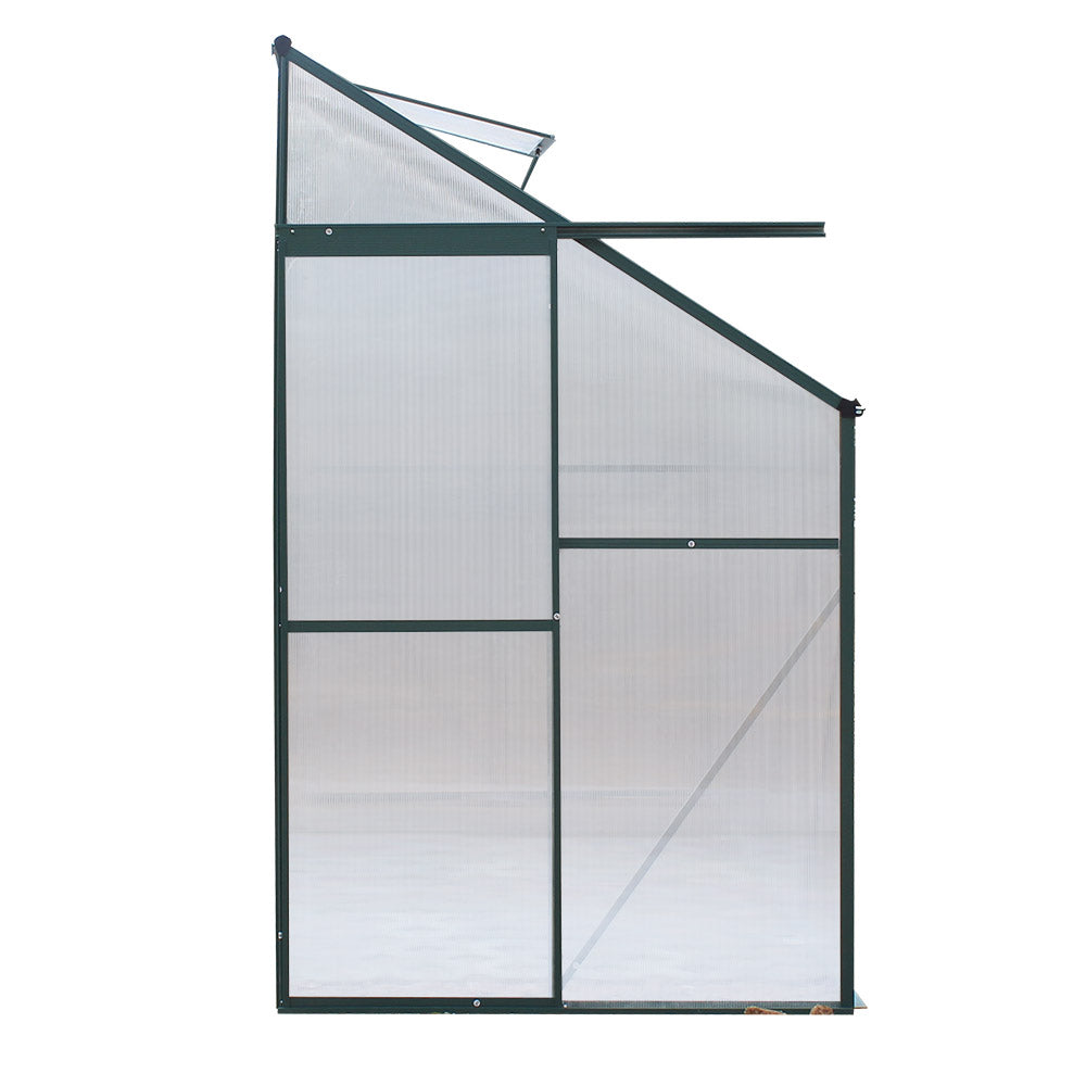 Green Fingers lean-to greenhouse aluminium frame and base