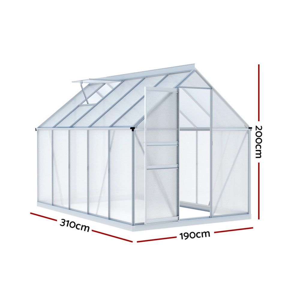 Green Fingers patio greenhouse, 4mm double-walled polycarbonate panels