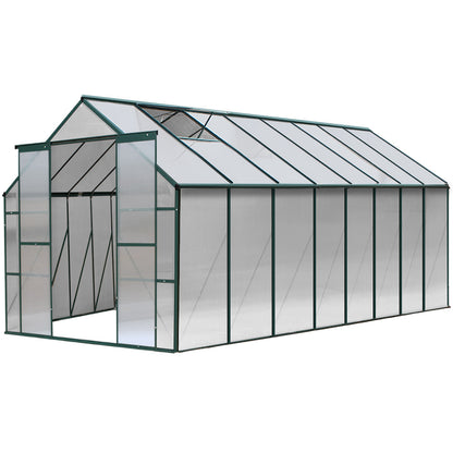 Green Fingers aluminium greenhouse 5.1 x 2.4 x 2.1m, Stacks Warehouse AU