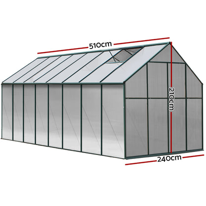 Green Fingers large greenhouse, 26.13 cubic metre growing capacity