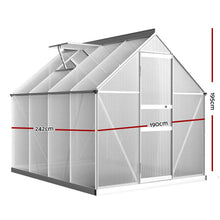Green Fingers aluminium greenhouse 2.42 x 1.9 x 1.95m, Stacks Warehouse AU