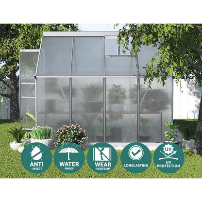 Green Fingers greenhouse hinged door with locking mechanism