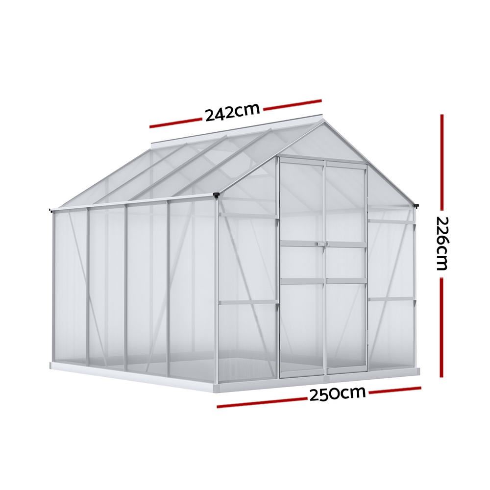 Green Fingers greenhouse lockable double doors, 111.5 x 175cm