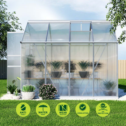 Green Fingers greenhouse rust-resistant aluminium frame and base