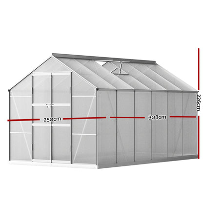 Green Fingers greenhouse lockable double doors, 110 x 180cm