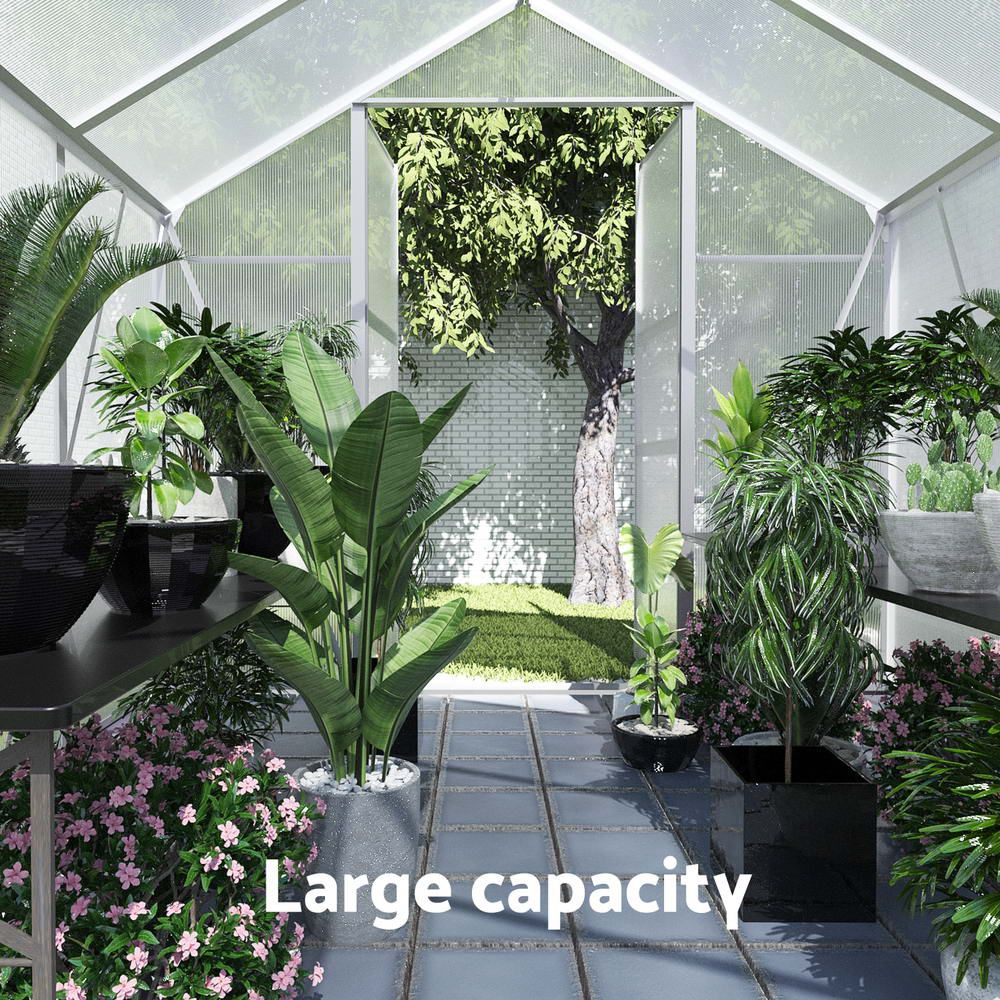 Green Fingers greenhouse 4mm twin-wall polycarbonate walls and roof
