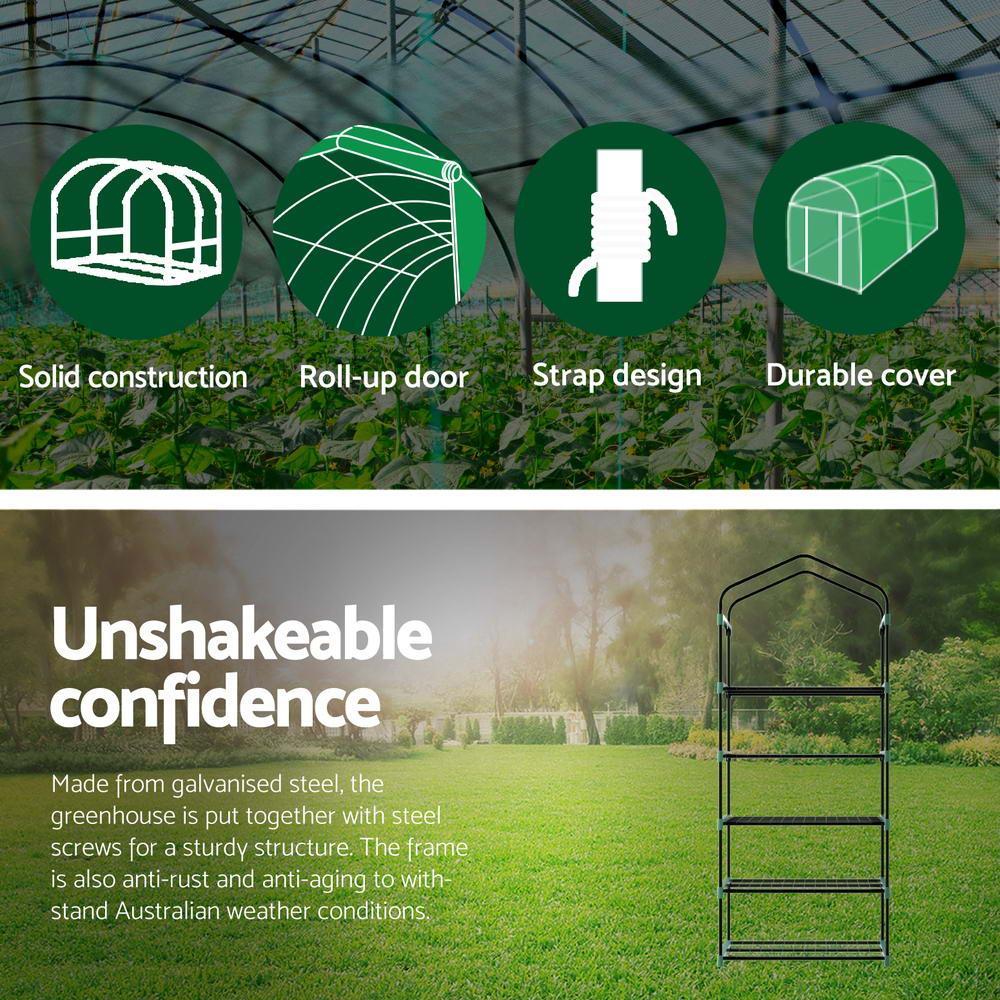 Greenfingers Greenhouse 5 Tiers Mini Green House Garden Bed Planter Box 1.9x0.7x0.5M - Stacks Warehouse