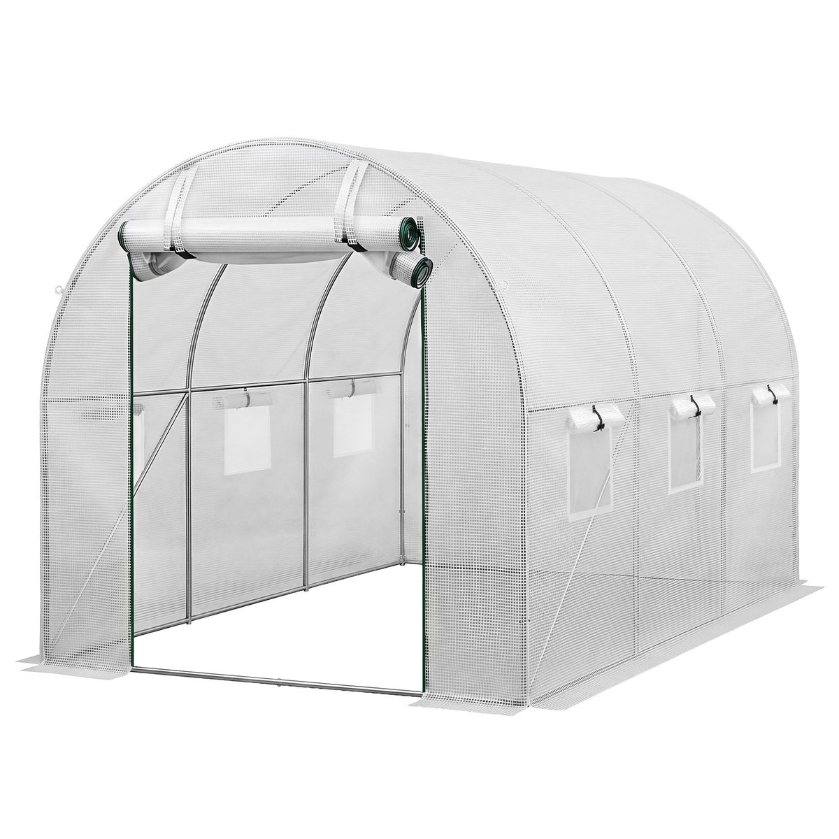 Green Fingers small tunnel greenhouse powder-coated steel frame