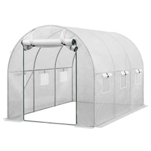 Green Fingers small tunnel greenhouse powder-coated steel frame