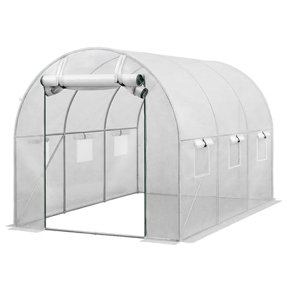 Green Fingers small tunnel greenhouse powder-coated steel frame