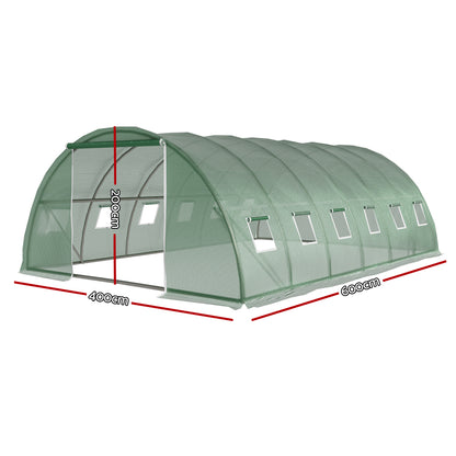 Green Fingers tunnel greenhouse galvanised steel frame with screw connectors