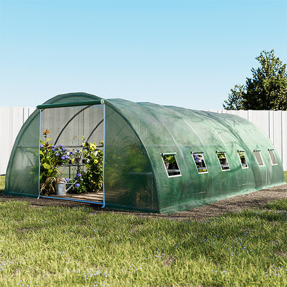 Green Fingers 6 x 4 x 2m walk-in greenhouse, 24mm galvanised steel tube