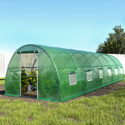 Green Fingers 9 x 3 x 2m walk-in greenhouse, 24mm steel tube frame