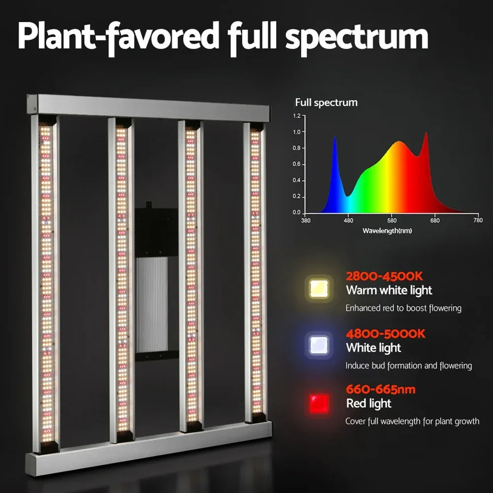 Green Fingers Max 3200W Grow Light LED Full Spectrum Indoor Plant All Stage Growth - Stacks Warehouse