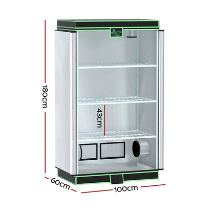 Green Fingers Grow Tent 100x60x180cm 4 Tiers Kits Hydroponics Indoor Grow System - Stacks Warehouse