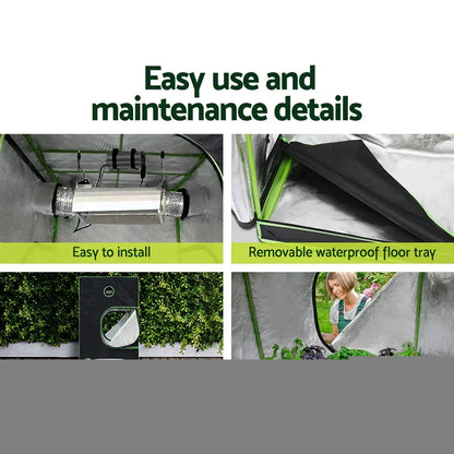 Green Fingers Grow Tent Light Kit 120x120x200CM 4500W LED Full Spectrum - Stacks Warehouse
