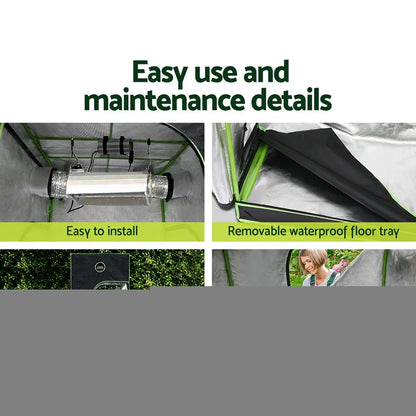 Green Fingers Grow Tent Light Kit 150x150x200CM 2200W LED Full Spectrum - Stacks Warehouse