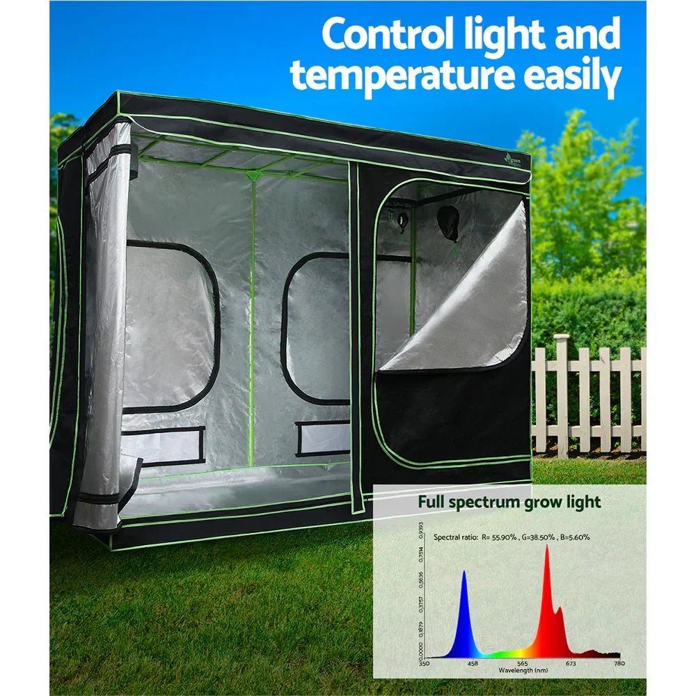 Green Fingers Grow Tent Light Kit 240x120x200CM 2200W LED Full Spectrum - Stacks Warehouse