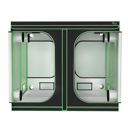 Green Fingers Grow Tent Kits 240x240x200cm Hydroponics Indoor Grow System Black - Flea Market