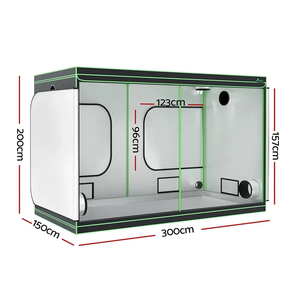 Green Fingers Grow Tent Kits 300x150x200cm Hydroponics Indoor Plant Grow System - Stacks Warehouse