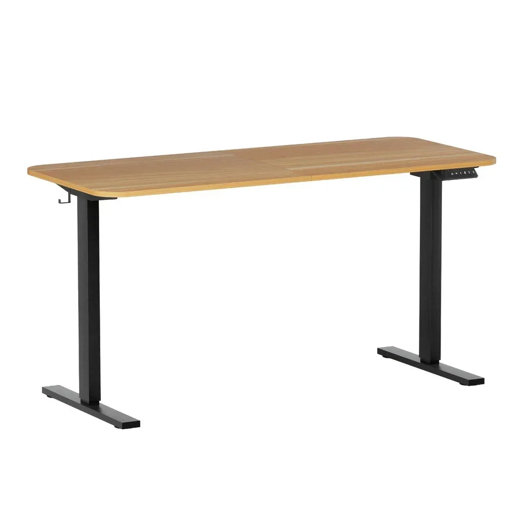Artiss 140cm Adjustable Desk - Oak Black - Stacks Warehouse