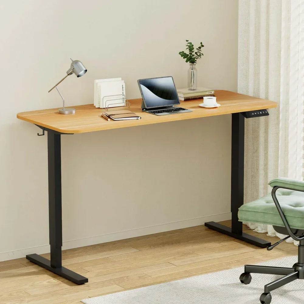 Artiss 140cm Adjustable Desk - Oak Black - Stacks Warehouse