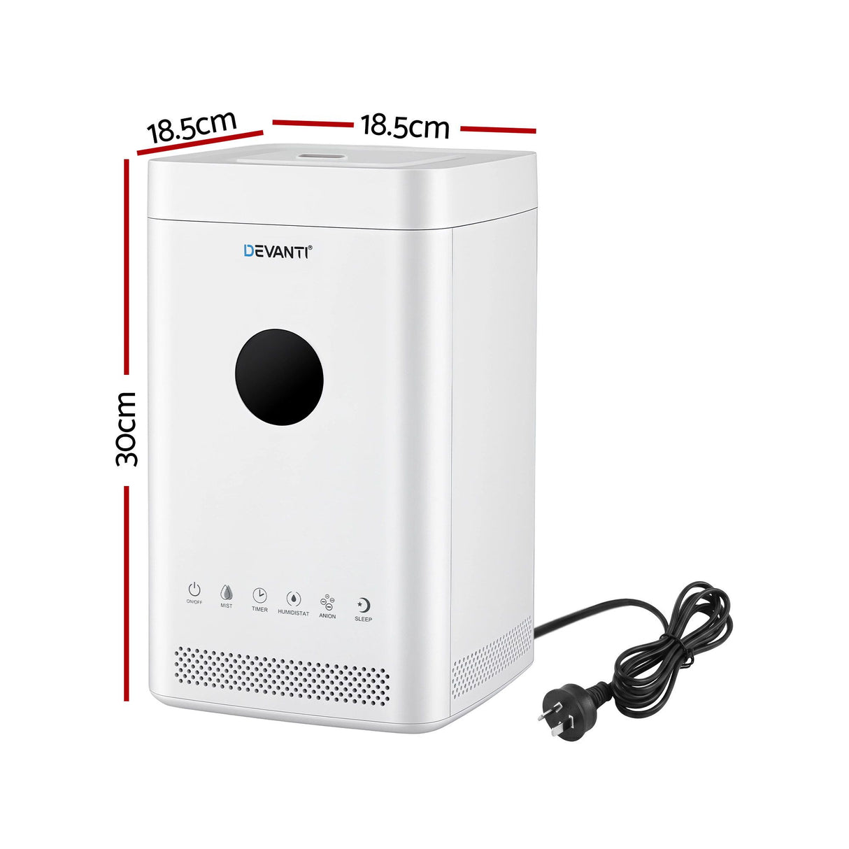 Devanti 3.5L Ultrasonic Humidifier and Air Purifier, White