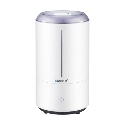 Devanti 4L Ultrasonic Humidifier and Aroma Diffuser, White