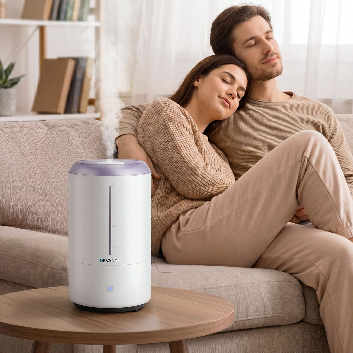 Devanti 4L Ultrasonic Humidifier and Aroma Diffuser, White