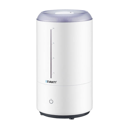 Devanti 4L Ultrasonic Humidifier and Aroma Diffuser, White