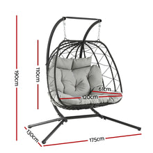 Gardeon 2 Seater Outdoor Swing Chair Dark Grey