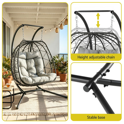 Gardeon 2 Seater Outdoor Swing Chair Dark Grey