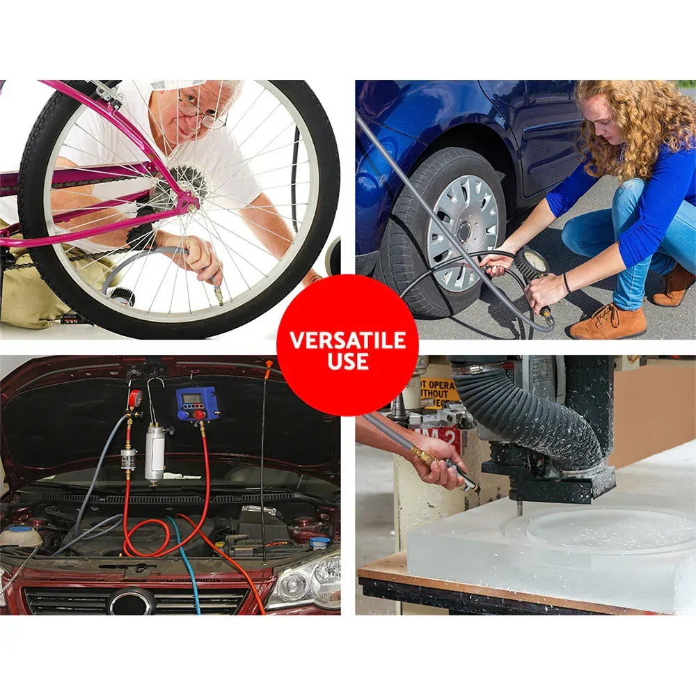 Giantz 20m Retractable Air Hose Reel Wall Mount Swivel Compressor