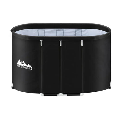 Black portable ice tub with WEINSHORY logo, oval shape, for home or outdoor use, Stacks Warehouse AU