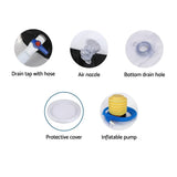 ICE-TUB 80x80 cm features: drain tap with hose, air nozzle, bottom drain hole, protective cover, inflatable pump. Flea Market online bargain store product.