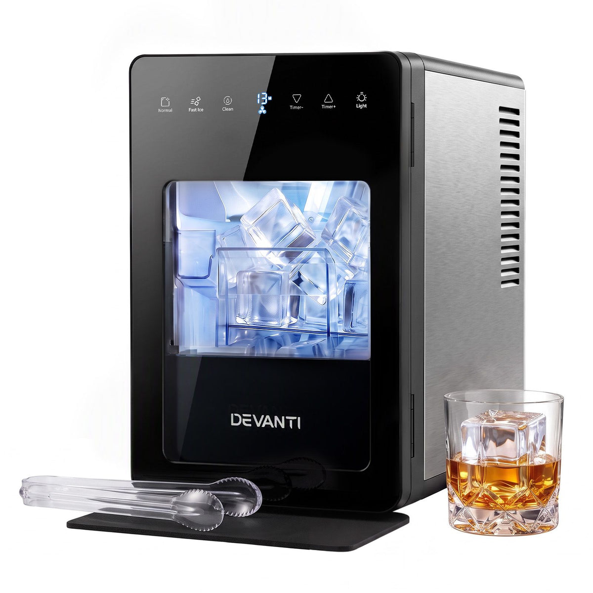 Devanti 5cm large cube ice maker, up to 150 cubes a day