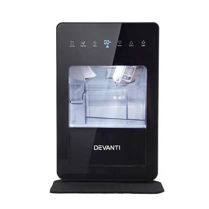 Devanti 5cm cube ice maker supplied with an ice clip and removable basket