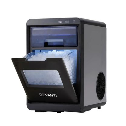 Devanti Ice Maker Machine 20kg - Chewable Nugget Ice Countertop with Self-Cleaning