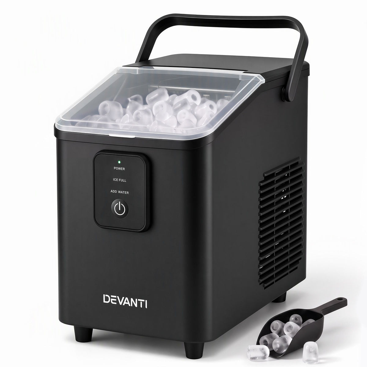 Devanti 12kg Portable Bullet Ice Maker - Black - view 2