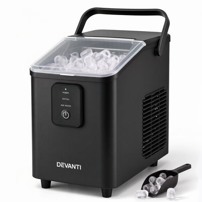 Devanti 12kg Portable Bullet Ice Maker - Black - view 2