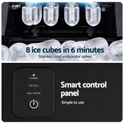 Devanti 12kg Portable Bullet Ice Maker - Black - view 7